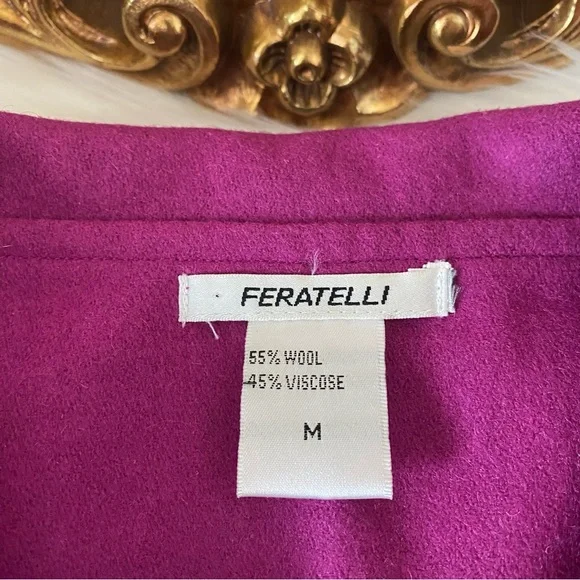 Feratelli Rosettes Fuchsia Coat - Picture 8 of 9